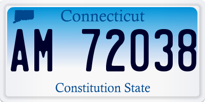 CT license plate AM72038