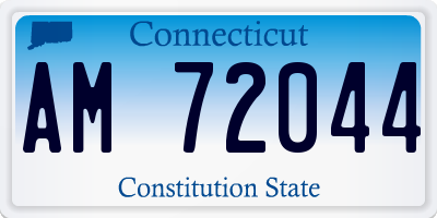 CT license plate AM72044