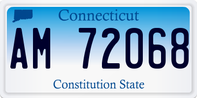 CT license plate AM72068