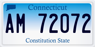 CT license plate AM72072