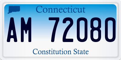 CT license plate AM72080