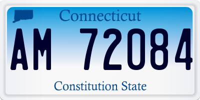 CT license plate AM72084