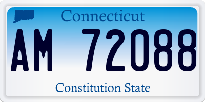 CT license plate AM72088