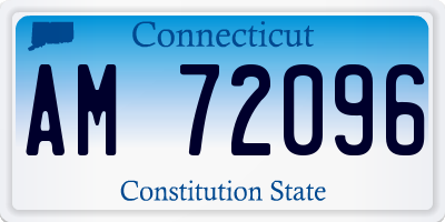 CT license plate AM72096