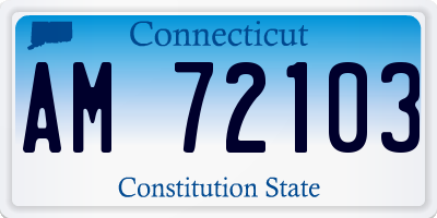 CT license plate AM72103