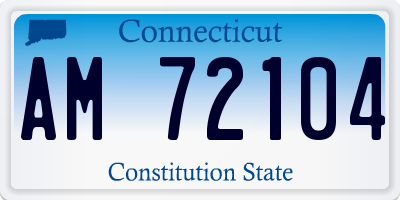 CT license plate AM72104