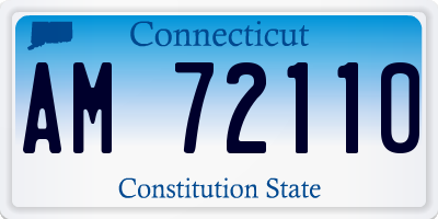 CT license plate AM72110
