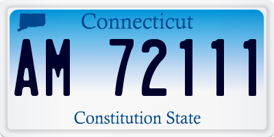CT license plate AM72111