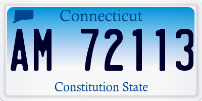 CT license plate AM72113