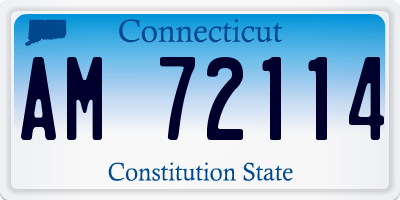 CT license plate AM72114