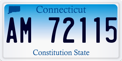 CT license plate AM72115