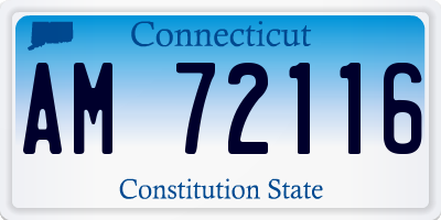 CT license plate AM72116