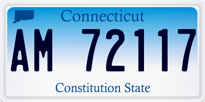 CT license plate AM72117