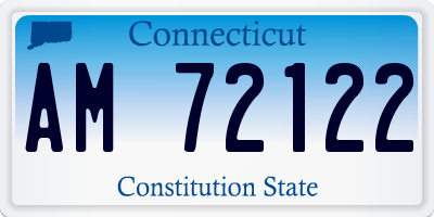 CT license plate AM72122