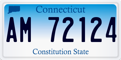 CT license plate AM72124