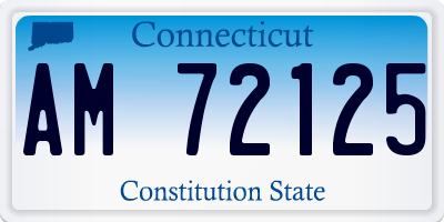 CT license plate AM72125