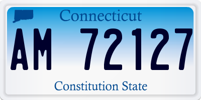 CT license plate AM72127