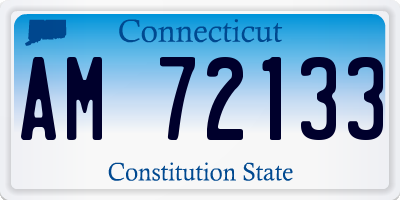 CT license plate AM72133