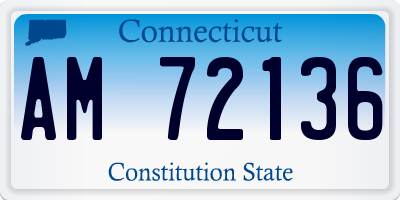CT license plate AM72136