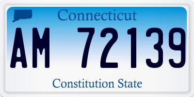 CT license plate AM72139