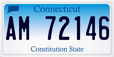 CT license plate AM72146