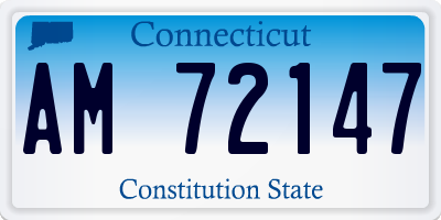 CT license plate AM72147