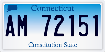 CT license plate AM72151