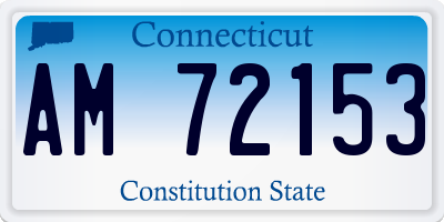 CT license plate AM72153