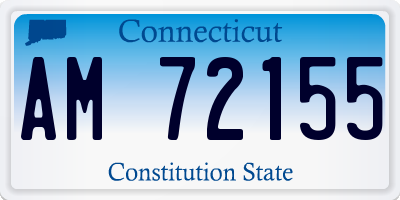 CT license plate AM72155