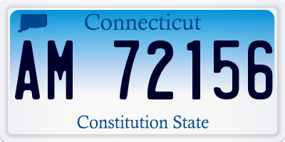 CT license plate AM72156