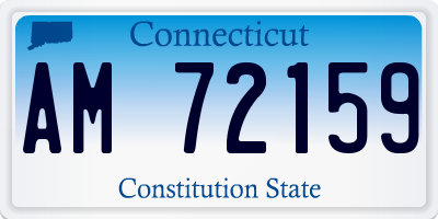 CT license plate AM72159