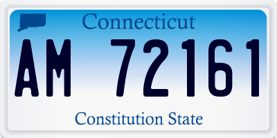 CT license plate AM72161