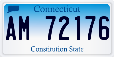CT license plate AM72176
