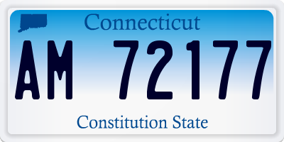 CT license plate AM72177