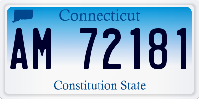 CT license plate AM72181