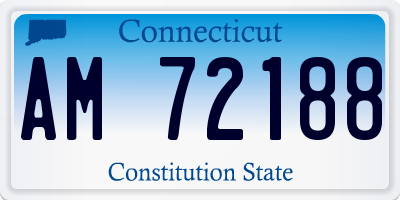 CT license plate AM72188