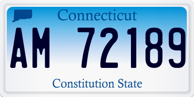 CT license plate AM72189