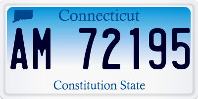 CT license plate AM72195
