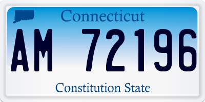 CT license plate AM72196