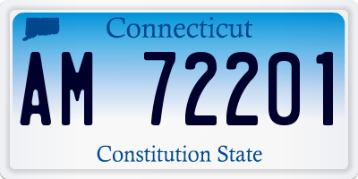 CT license plate AM72201