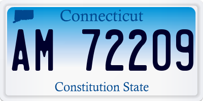 CT license plate AM72209