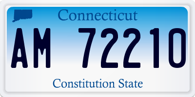 CT license plate AM72210