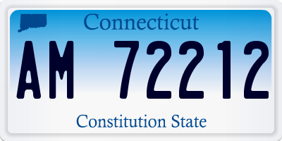 CT license plate AM72212