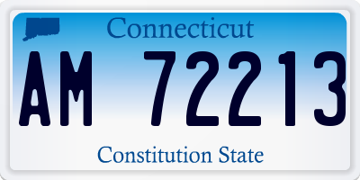 CT license plate AM72213