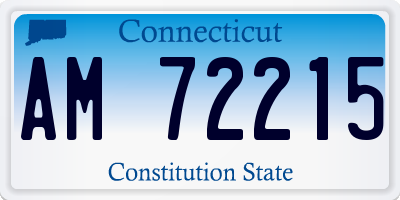 CT license plate AM72215