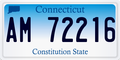 CT license plate AM72216