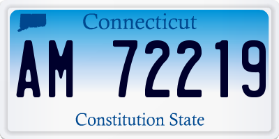 CT license plate AM72219