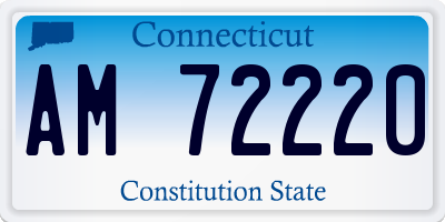 CT license plate AM72220