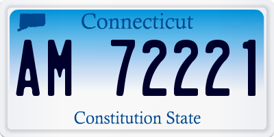 CT license plate AM72221