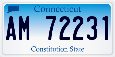 CT license plate AM72231